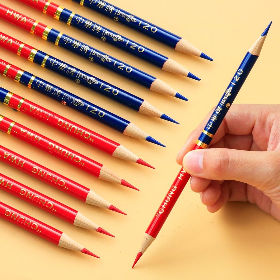 【铅笔】中华120 红蓝铅笔（50支/盒）