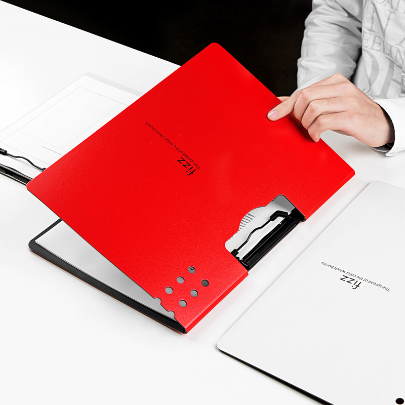 【文件夹】广博 飞兹A6380-6（红色）A4横式加厚文件夹